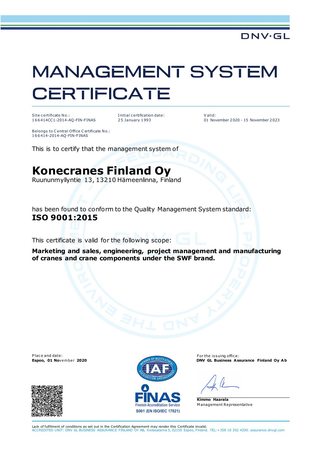 شهادة الجودة ISO 9001:2015
